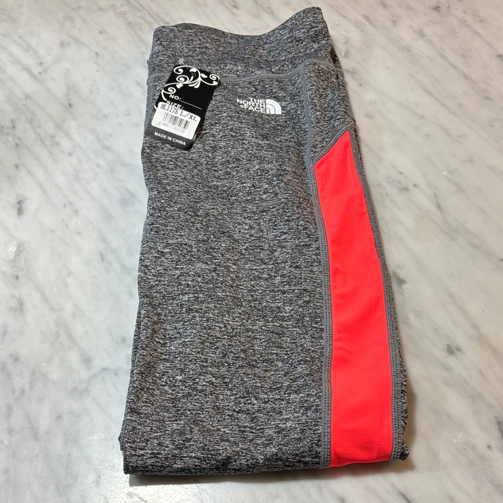The North Face Womens Gray and Red Leggings